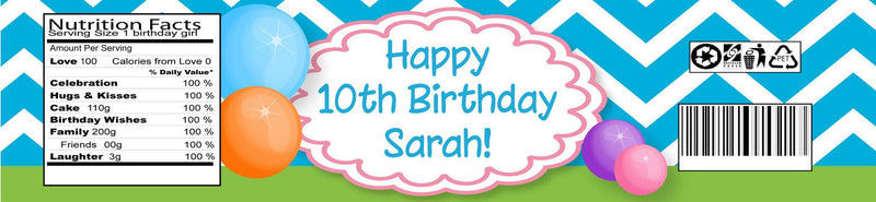 Gumballs Water Bottle Labels (#B-WBL105) - StorkBabyGiftBaskets