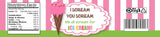 Ice Cream - Girl Water Bottle Labels (#B-WBL107) - StorkBabyGiftBaskets