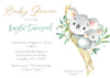 Koala Bears Baby Shower Invitation - StorkBabyGiftBaskets.com