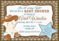 Lil' Cowboy Baby Shower Invitation 