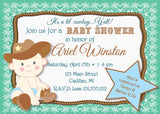 Lil' Cowboy Baby Shower Invitation (#SBGB90) - StorkBabyGiftBaskets - 3