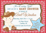 Lil' Cowboy Baby Shower Invitation (#SBGB90) - StorkBabyGiftBaskets - 2