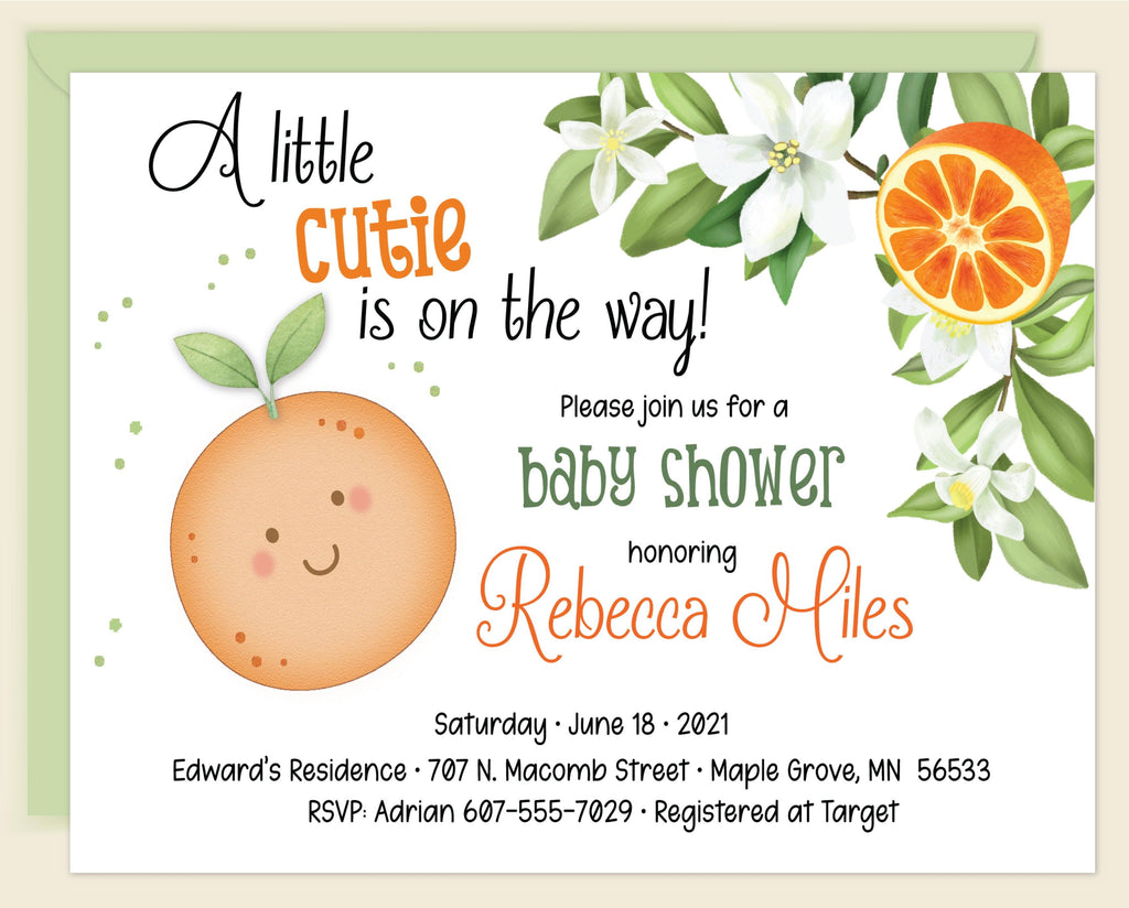 Little Cutie Baby Shower Invitation