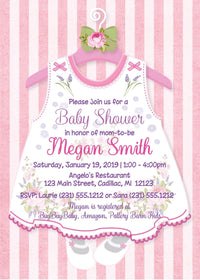 Little Dress Baby Girl Shower Invitation