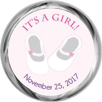 Little Shoes - Baby Shower Stickers (Girl) - StorkBabyGiftBaskets.com