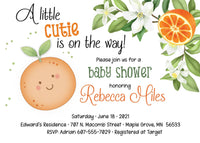 Little Cutie Baby Shower Invitation - StorkBabyGiftBaskets.com