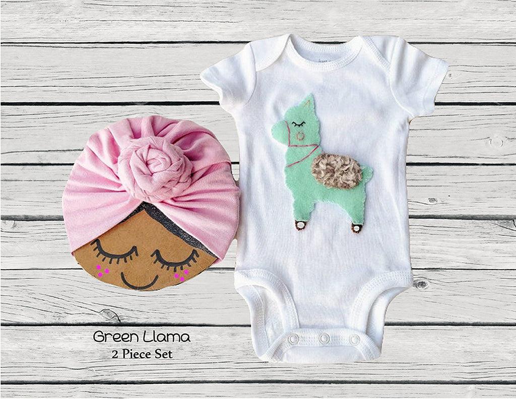 Add Green Llama - StorkBabyGiftBaskets.com