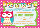 Owl - 1st Birthday Invitation