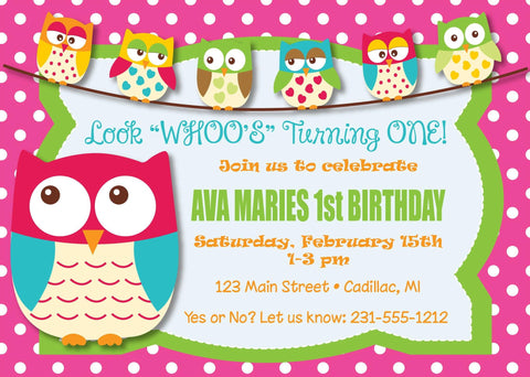 Fire Truck 1st Birthday Invitation