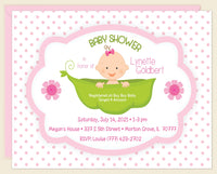 Pea In A Pod Baby Shower Invitation