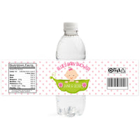 Pea In A Pod Baby Shower Water Bottle Labels