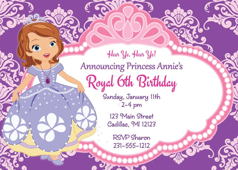 Vintage Princess 1st Birthday Invitation