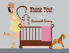 Cowgirl Baby Invitations - Thank You Card