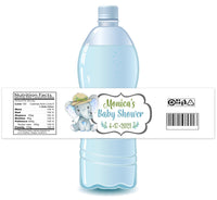 Safari Jungle Elephant Boy Bottle Label - StorkBabyGiftBaskets.com