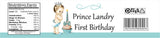 Prince First Birthday Water Bottle Label (#WBL111) - Stork Baby Gift Baskets - 2
