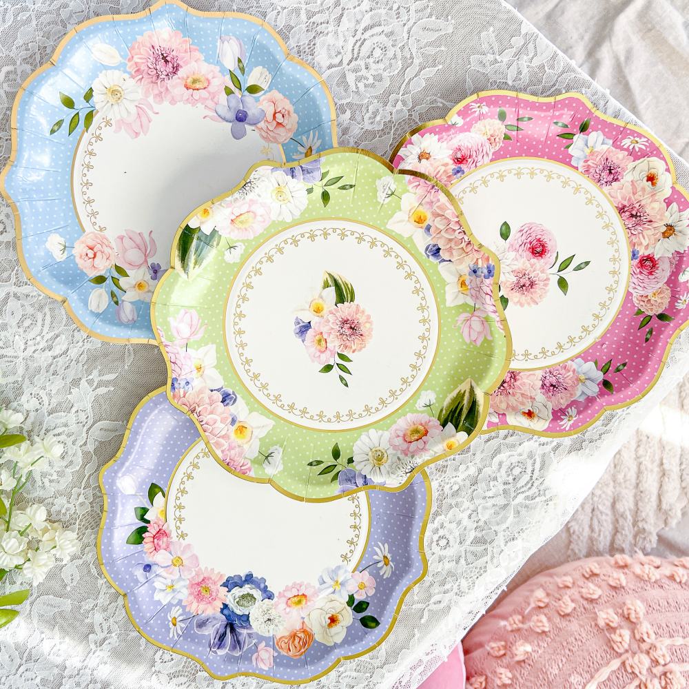 Tea Time Party 9 in. Premium Plates - SKU:  BS28619NA