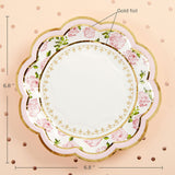 Tea Time Whimsy 7 in. Premium Plates (Pink) - SKU: BS28484PK