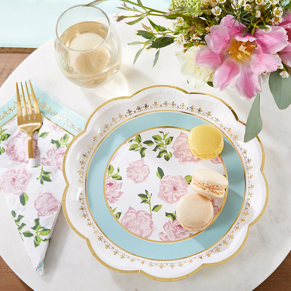 Tea Time Whimsy 9 in. Premium Plates (Blue) - SKU:  BS28590NA
