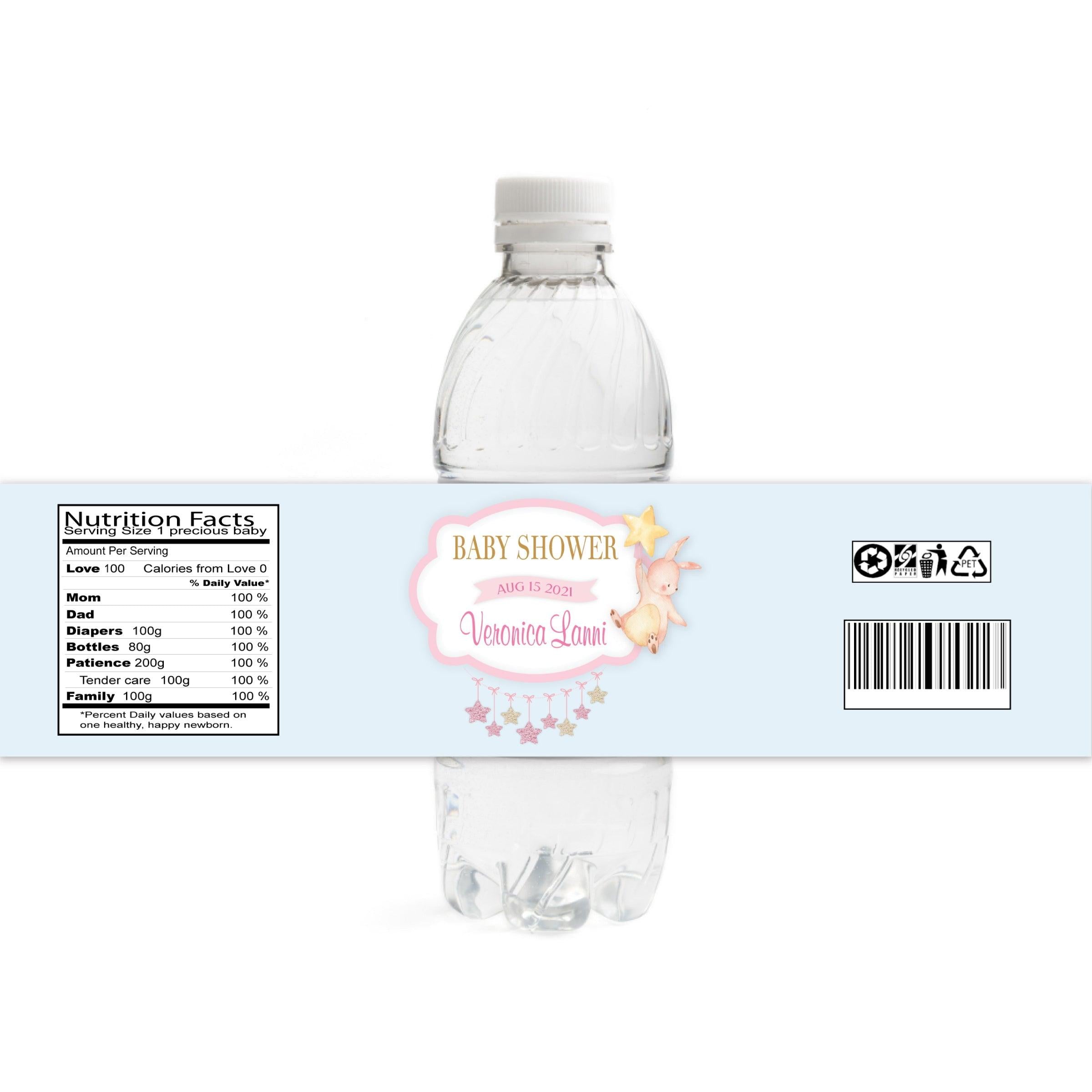 Twinkle Little Star Baby Shower Water Bottle Labels