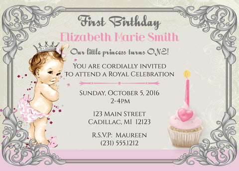 Fire Truck 1st Birthday Invitation