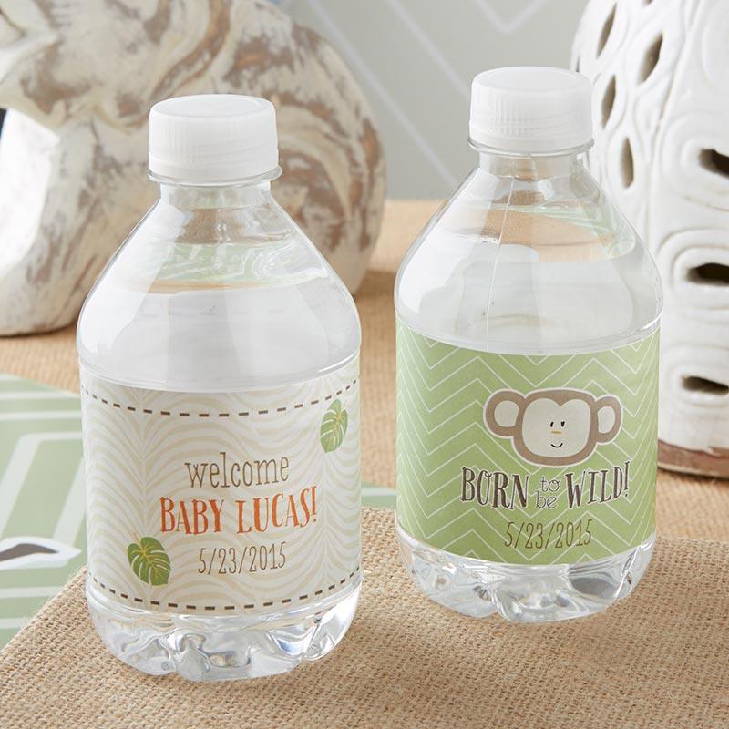 "Born To Be Wild" Water Bottle Labels  SKU:  BSF31338NA - StorkBabyGiftBaskets.com