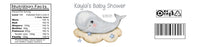 Whale Baby Shower Water Bottle Labels - StorkBabyGiftBaskets.com
