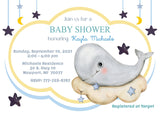 Whale Baby Shower Invitation - StorkBabyGiftBaskets.com