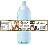 Woodland Animals Baby Shower Water Bottle Labels - StorkBabyGiftBaskets.com