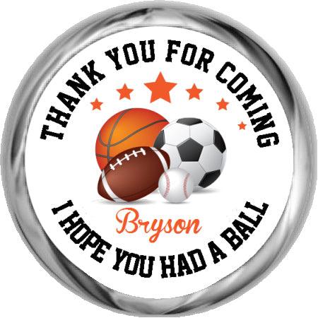 All Star Birthday - Personalized Hershey Kisses Stickers