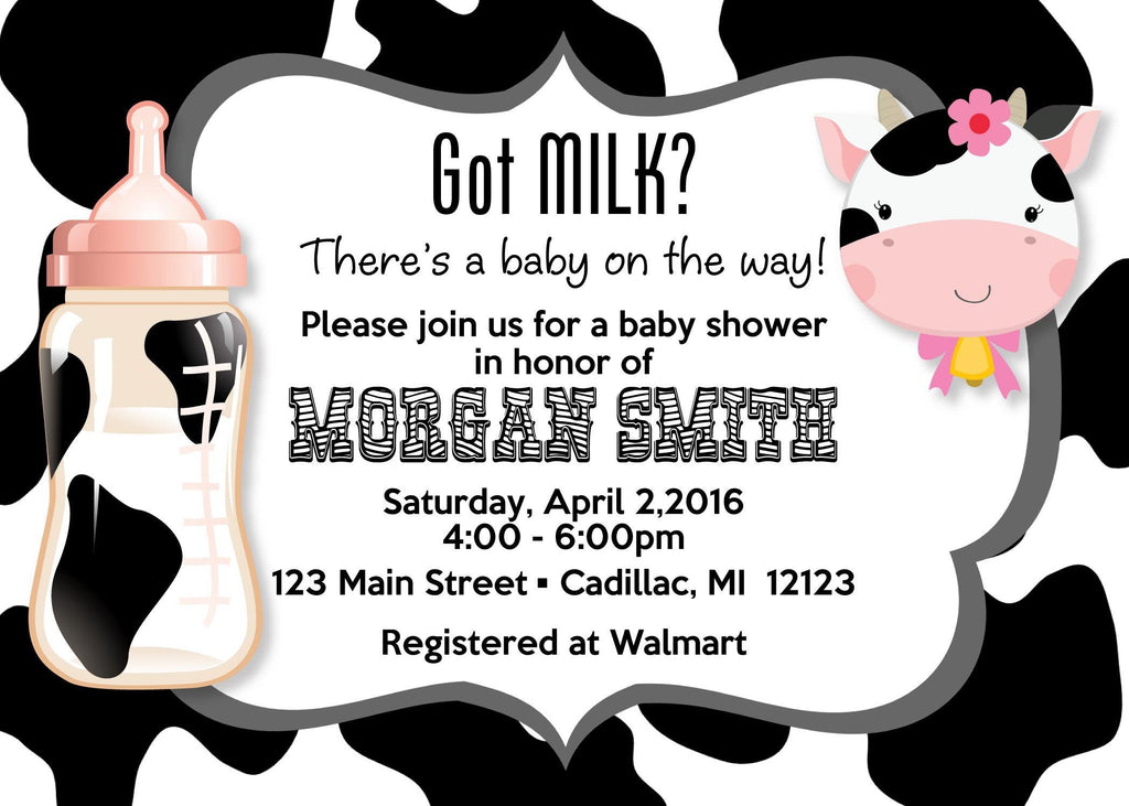 Cow Baby Shower Invitation