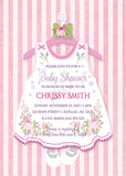 Little Dress - Girl Baby Shower Stickers - StorkBabyGiftBaskets.com