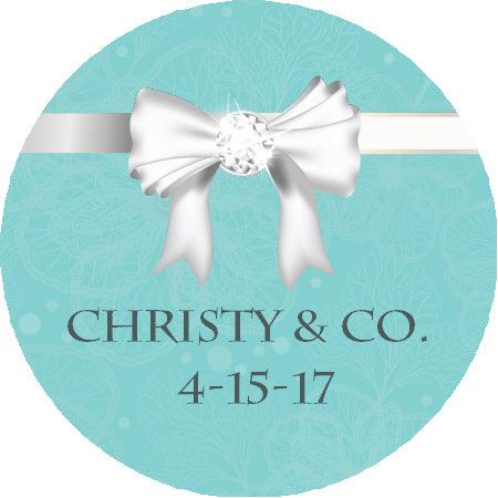 Bun In The Oven - Personalized Baby Girl Party Sticker Labels