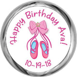 Ballerina Slippers - Birthday Hershey Kisses Stickers
