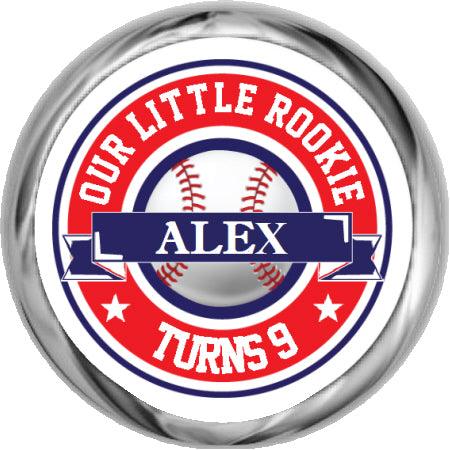 Baseball Birthday - Personalized Hershey Kisses Stickers
