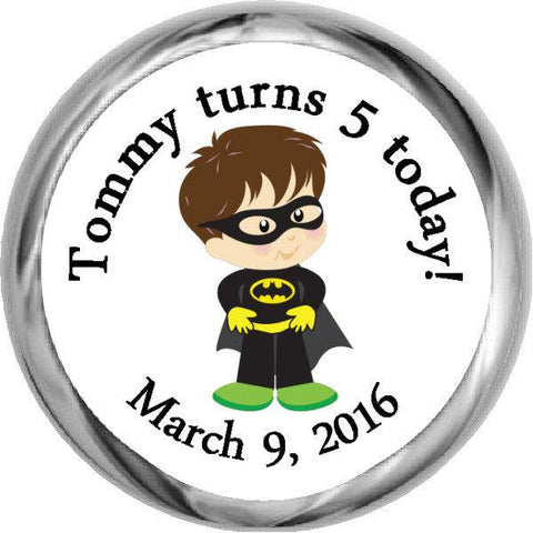 Superman - Hershey Kisses Birthday Sticker