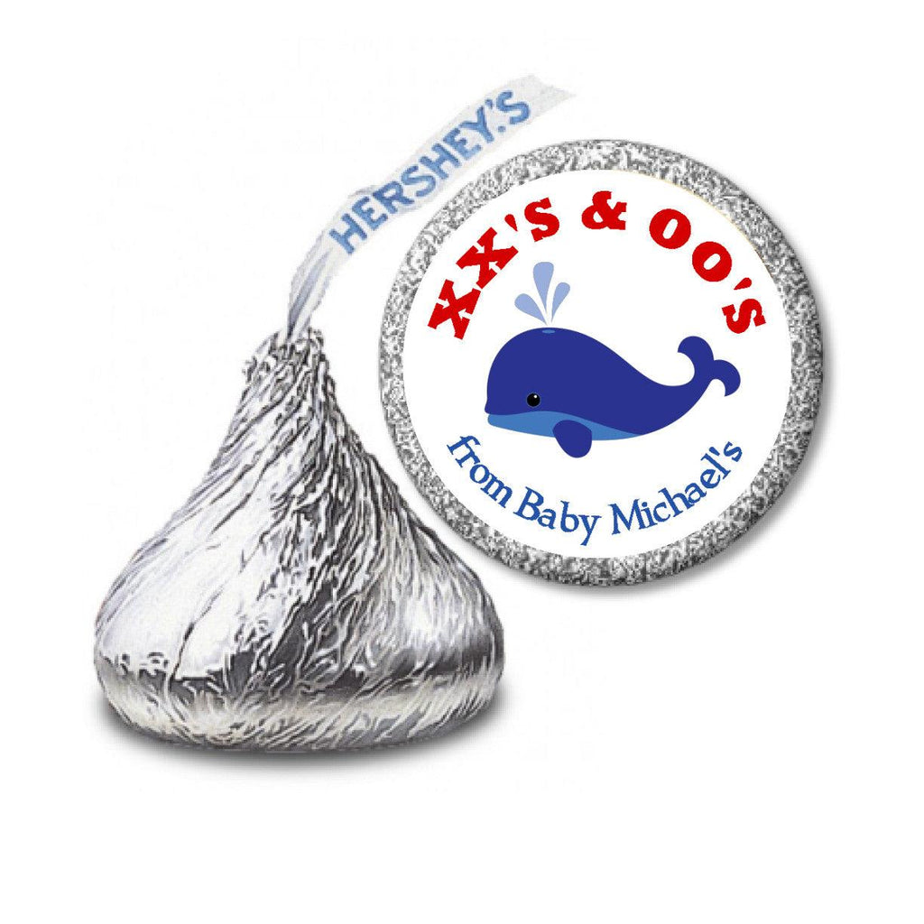 Whale Stickers - Hershey's Kisses Baby Shower (#HKS10) - StorkBabyGiftBaskets - 2