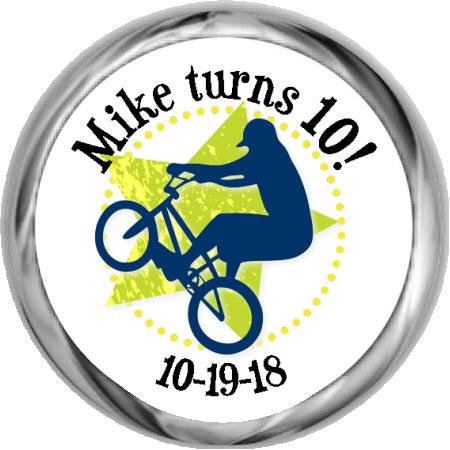 BMX Biking (Blue) - Hershey Kisses Sticker