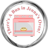 Bun In The Oven Stickers - Baby Girl Shower Kisses (#HKS06) - StorkBabyGiftBaskets - 1