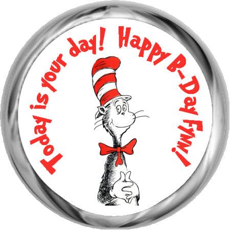 CAT IN THE HAT - KIDS CUSTOM HERSHEY STICKERS 