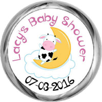 Nursery Rhymes ~ Cow On Moon Baby Shower Stickers (#HKS14) - StorkBabyGiftBaskets - 1
