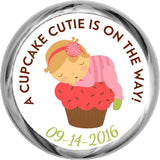 Cupcake Cutie Stickers - Kisses Candy For Baby Shower Favors (#HKS18) - StorkBabyGiftBaskets - 1
