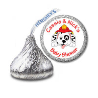 Dalmatian Fire Fighter Puppy Stickers - Kisses Party Favors (#HKS09) - StorkBabyGiftBaskets - 2