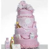 Baby Shower Diaper Cake in Pink 