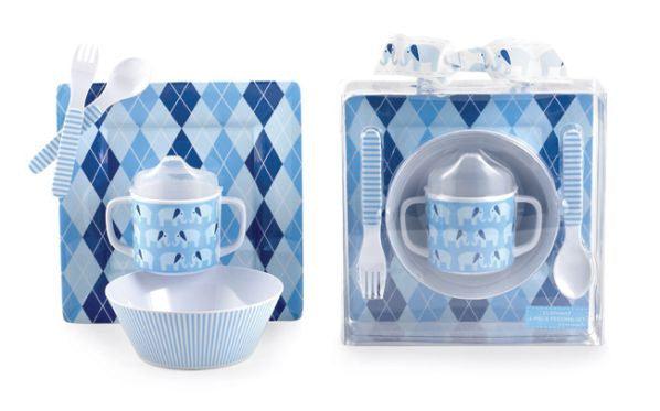 Elephant Eats Feeding Set by Mud Pie (#SBGB22) - StorkBabyGiftBaskets - 2