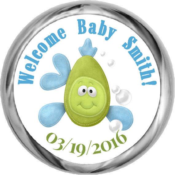 Fish Tales Stickers - Kisses Candy (Boy) (#HKS23) - StorkBabyGiftBaskets - 1