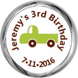 Green Truck - Toddler Boy's HERSHEY KISSES Stickers (#HKS309) - StorkBabyGiftBaskets