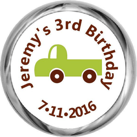 Red Car Sticker - KISSES Candy Birthday