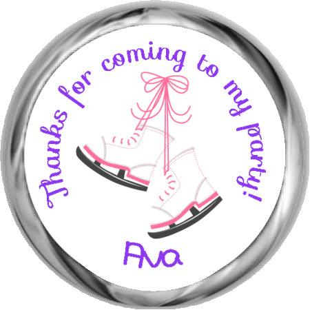 Ice Skates - Birthday Hershey Kisses Sticker