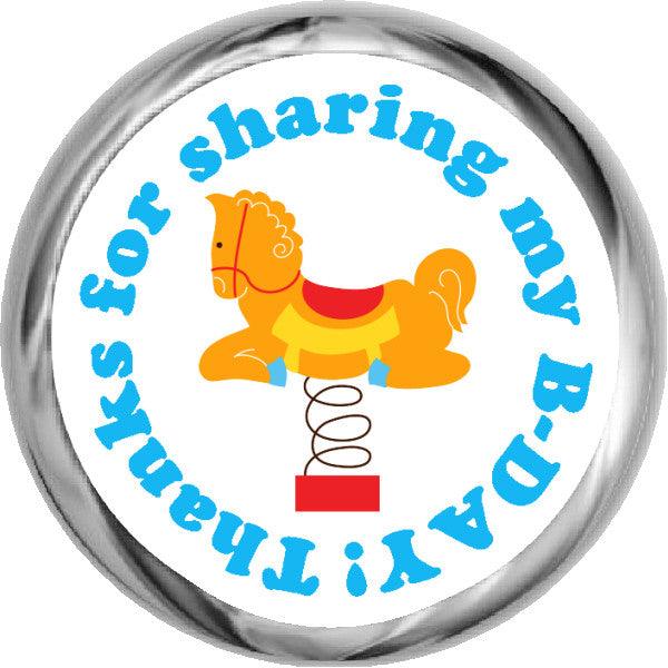 Park Pony Sticker - Personalized HERSHEY KISS FAVOR (#HKS333) - StorkBabyGiftBaskets