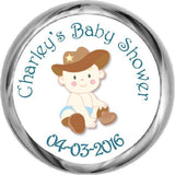 Lil' Cowboy Stickers - Personalized Kisses Candy (#HKS05) - StorkBabyGiftBaskets - 1